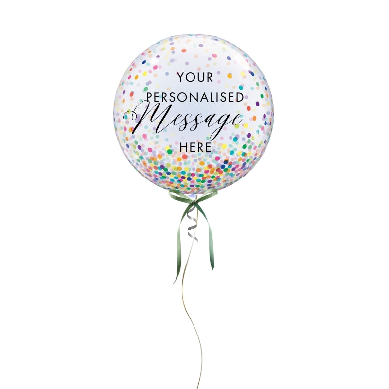 Personalised Printed Confetti Bubble Balloon