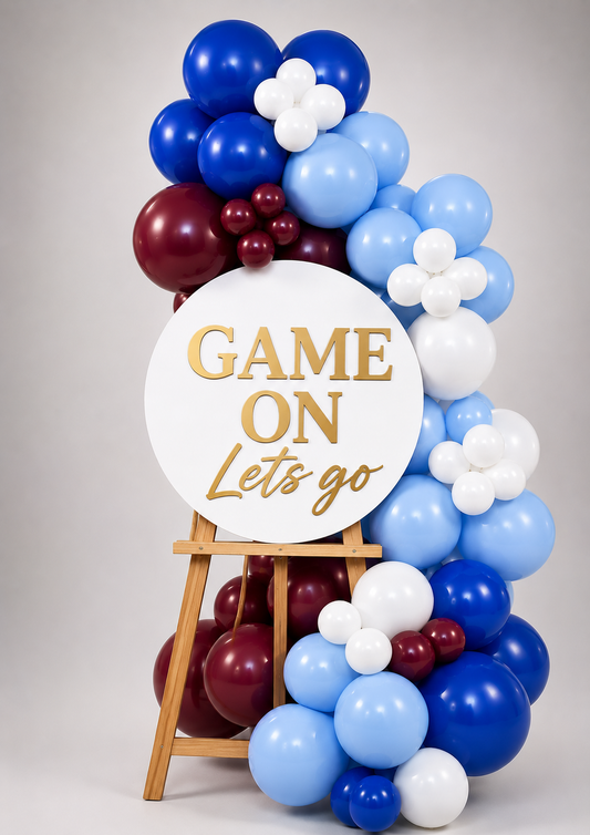 State of Origin Personalised Easel with Balloon Garland