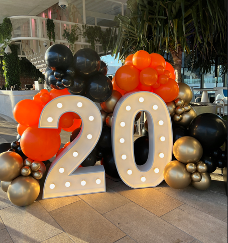 Balloons & Giant Light up Numbers Package