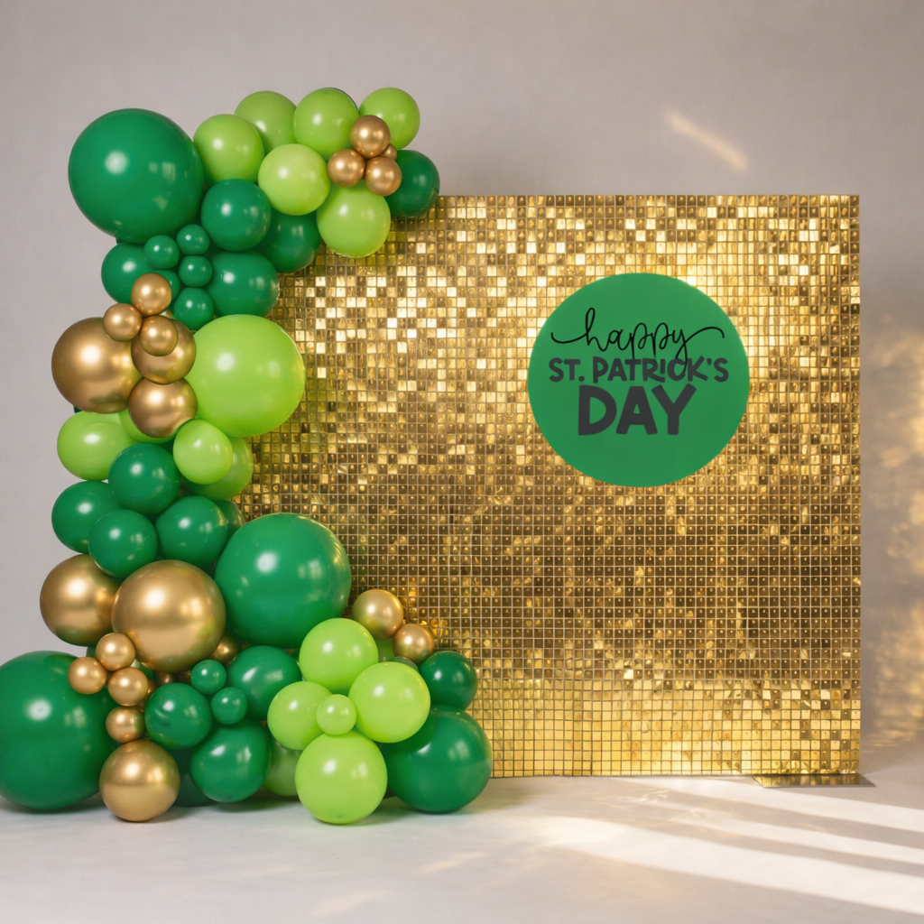 St Patrick's Day Shimmer Wall with Custom Sign
