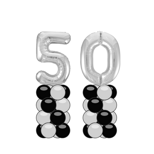 Double Number Small Balloon Towers | Choose Your Colours and Numbers