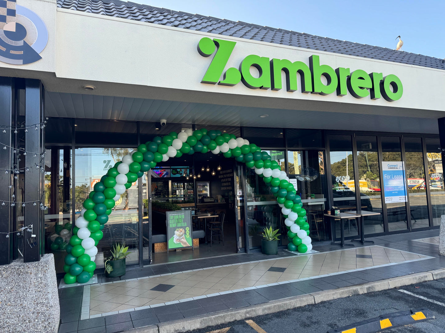 Large Curved Spiral Balloon Arch (5m span)