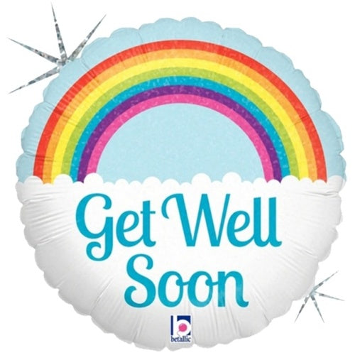 Get Well Rainbow Foil Balloon