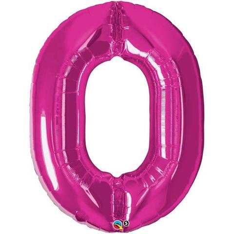 Number 0 Magenta Megaloon (86cm)