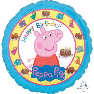 Happy Birthday Peppa Pig Foil Balloon