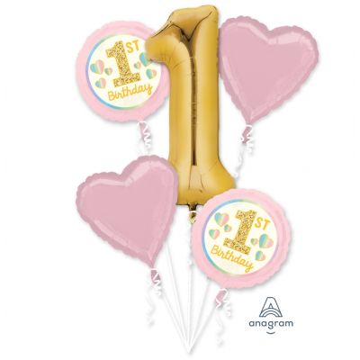 Pink & Gold 1st Birthday Bouquet