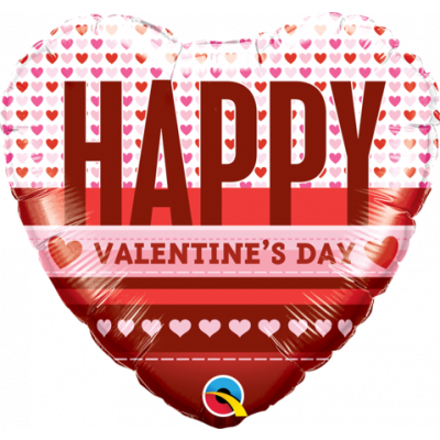 Happy Valentine's Day Heart Stripes