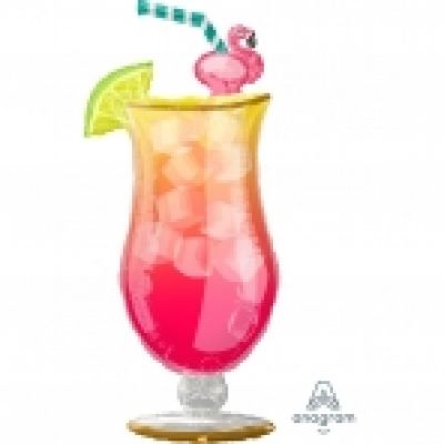 Flamingle Tropical Drink Shape Foil Balloon