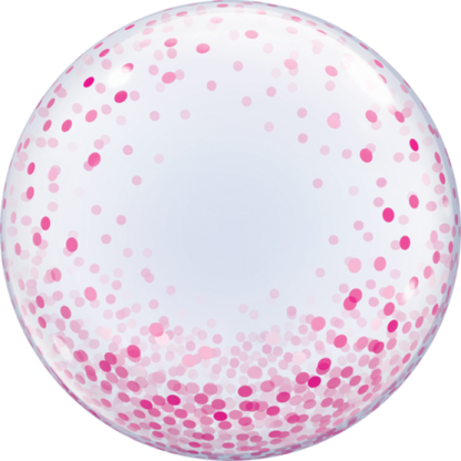 Personalised Pink Confetti Bubble Balloon