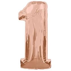 Number 1 Rose Gold Megaloon (86cm)